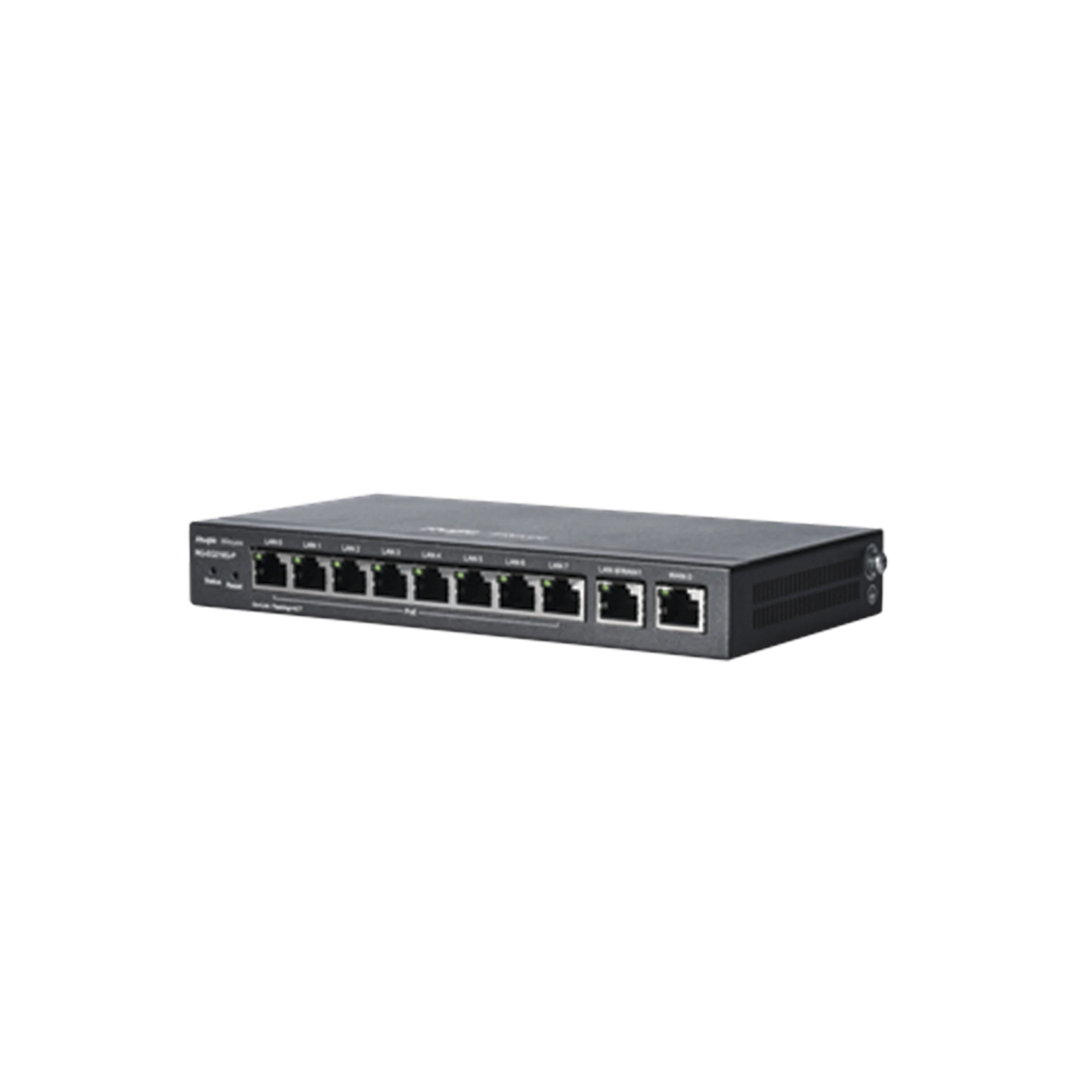 ROUTER BALANCEADOR CLOUD 10 PUERTOS GIGABIT (8 SON POE), SOPORTA 4X WAN CONFIGURABLES, HASTA 200 CLIENTES CON DESEMPEÑO DE 600 MBPS ASIMÉTRICOS-Networking-RUIJIE-Bsai Seguridad & Controles
