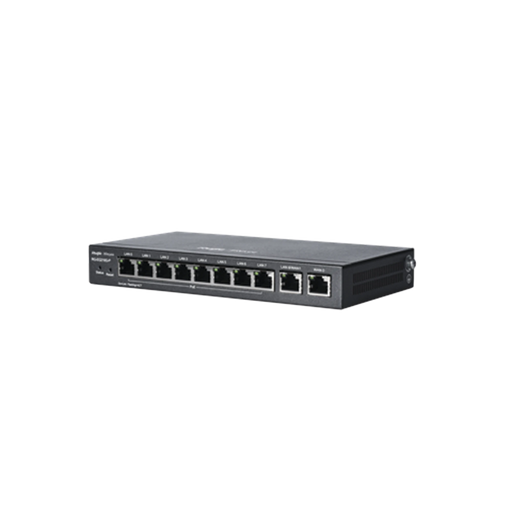 ROUTER BALANCEADOR CLOUD 10 PUERTOS GIGABIT (8 SON POE), SOPORTA 4X WAN CONFIGURABLES, HASTA 200 CLIENTES CON DESEMPEÑO DE 600 MBPS ASIMÉTRICOS-Networking-RUIJIE-RG-EG210G-P-Bsai Seguridad & Controles