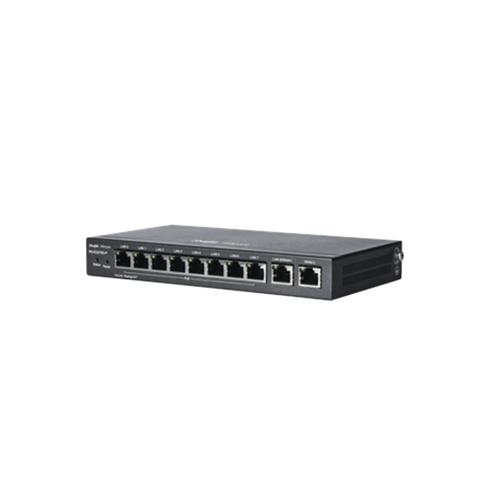 ROUTER BALANCEADOR CLOUD 10 PUERTOS GIGABIT (8 SON POE), SOPORTA 4X WAN CONFIGURABLES, HASTA 200 CLIENTES CON DESEMPEÑO DE 600 MBPS ASIMÉTRICOS-Networking-RUIJIE-RG-EG210G-P-Bsai Seguridad & Controles