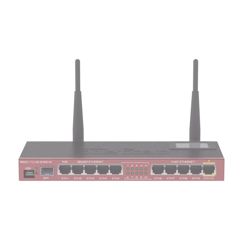 ROUTER BOARD, 10 PUERTOS ETHERNET, 1 PUERTO SFP, WI-FI DE GRAN COBERTURA 2.4 GHZ ANTENAS DE 4 DBI, HASTA 1 WATT DE POTENCIA-Redes WiFi-MIKROTIK-Bsai Seguridad & Controles