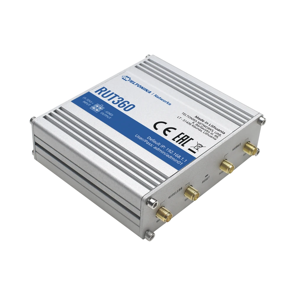 ROUTER INDUSTRIAL 4G LTE CAT6, BANDAS: B2, B4, B5, B7, B12, B13, B25, B26, B291, B30, B66-Redes WiFi-TELTONIKA-Bsai Seguridad & Controles