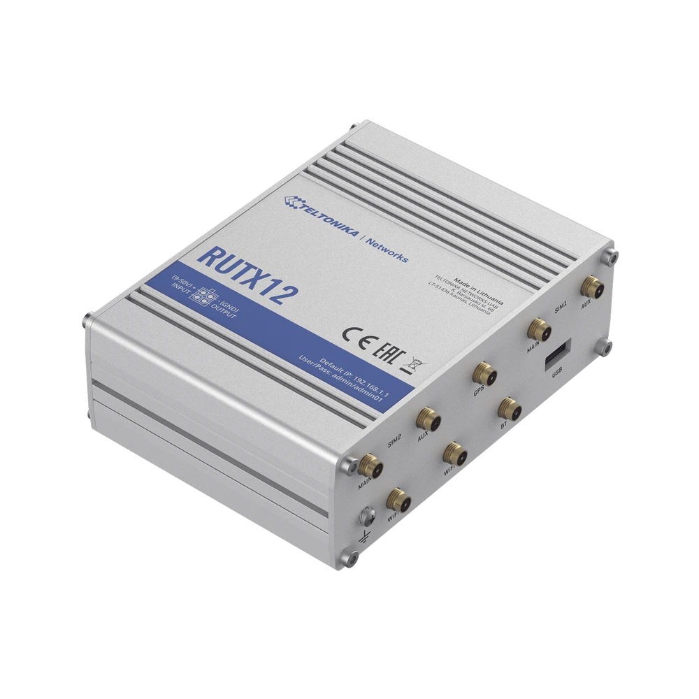 ROUTER INDUSTRIAL LTE (4.5G) CAT 6, DOBLE MODEM Y DOBLE SIM, GNSS, CARCASA INDUSTRIAL-Networking-TELTONIKA-Bsai Seguridad & Controles