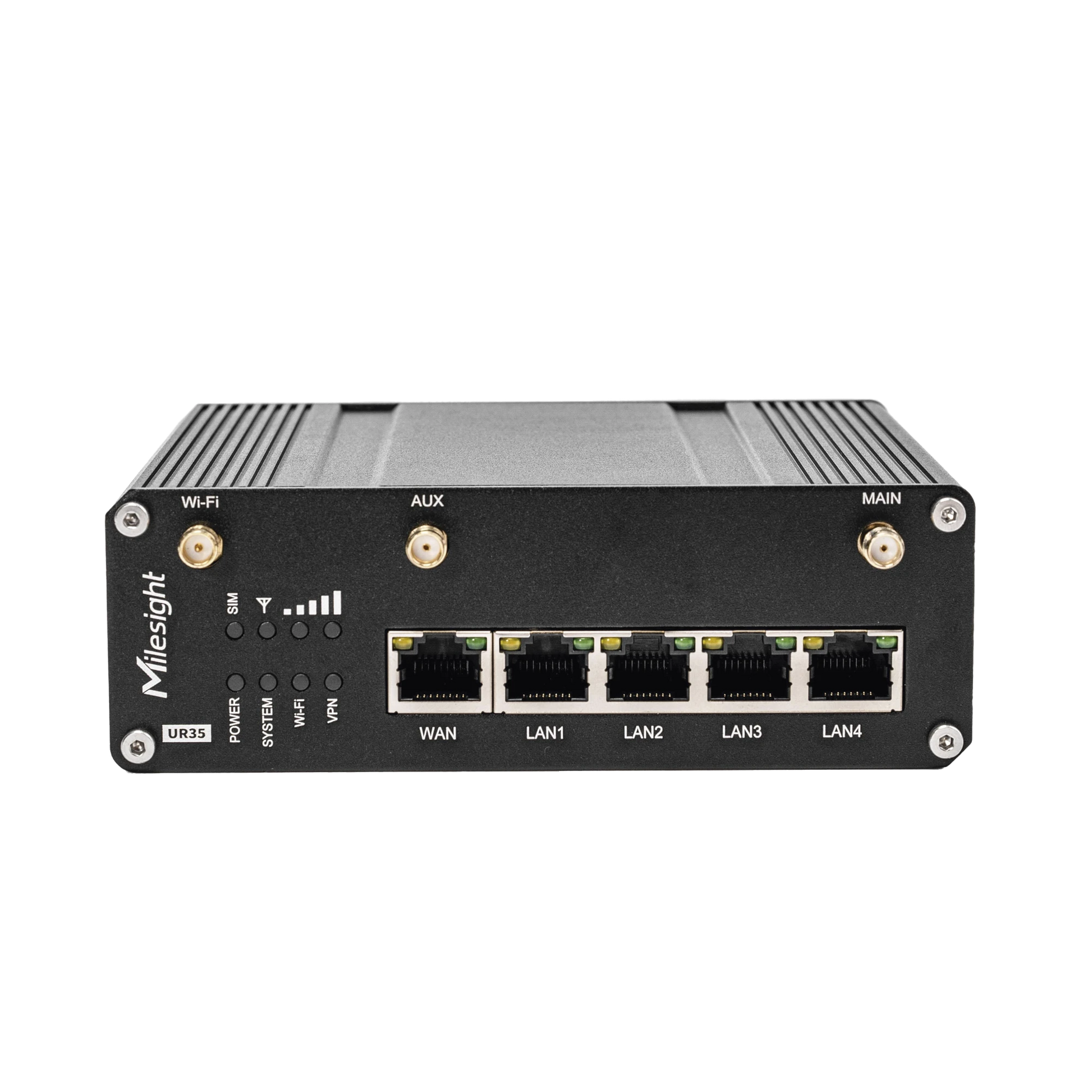 ROUTER PROFESIONAL 4G CON 4 PUERTOS LAN Y 1 PUERTO WAN, DUAL SIM, WI-FI, RS232 - RS485-LoRa-MILESIGHT-Bsai Seguridad & Controles