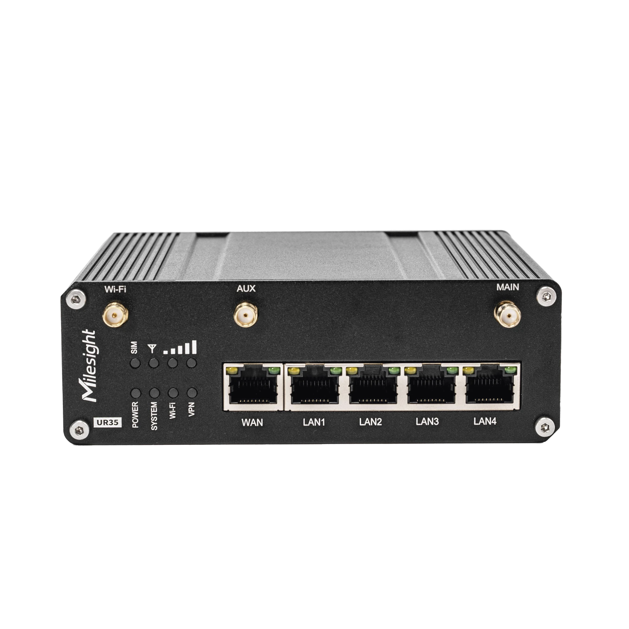 ROUTER PROFESIONAL 4G CON 4 PUERTOS LAN Y 1 PUERTO WAN, DUAL SIM, WI-FI, RS232 - RS485-LoRa-MILESIGHT-Bsai Seguridad & Controles