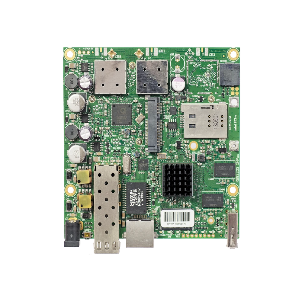 ROUTERBOARD INALÁMBRICO DE 5GHZ AC, 1 PUERTO GIGABIT, CPU 720MHZ, LICENCIA L4-Enlaces PtP y PtMP-MIKROTIK-Bsai Seguridad & Controles