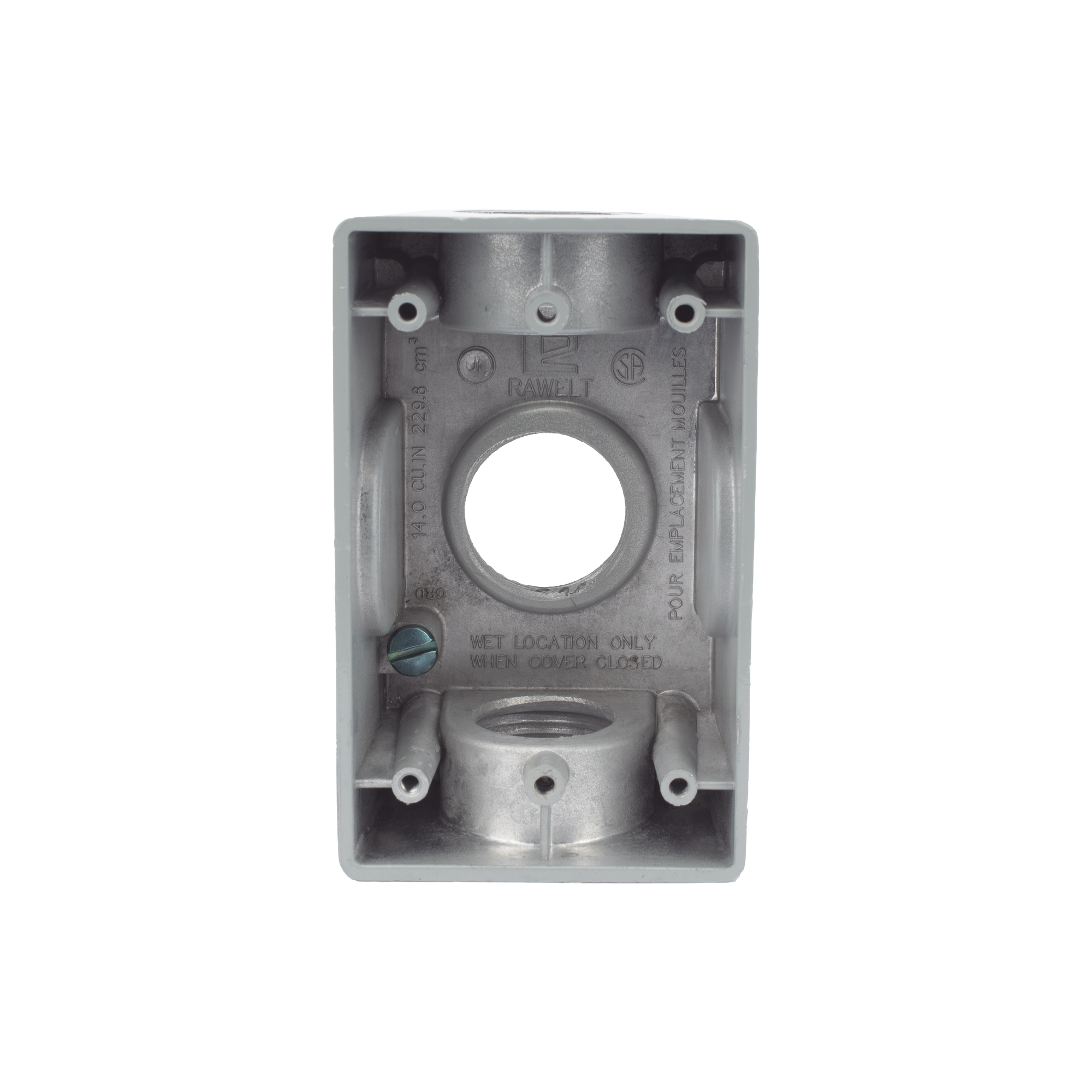 CAJA CONDULET FS DE 1" (25.4 MM ) CON TRES BOCAS UNA ARRIBA Y UNA ATRÁS A PRUEBA DE INTEMPERIE.-Gabinetes y Cajas-RAWELT-Bsai Seguridad & Controles