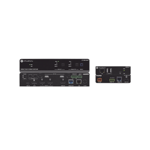 OMEGA 4X2 4K/UHD MULTIFORMAT MATRIX SWITCHER TX/RX KIT ; WITH HDMI ; USB-C ; DISPLA-VoIP - Telefonía IP - Videoconferencia-ATLONA-AT-OME-MS42-KIT-Bsai Seguridad & Controles