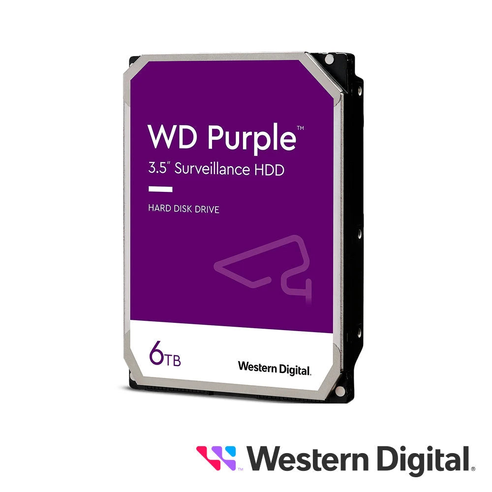 DISCO DURO DD 6TB SATA WD PURPLE WD63PURZ 24/7 OPTIMIZADO PARA VIDEOVIGILANCIA SATA III 6GB/S 5400 RPM COMPATIBLE CON DVR Y NVR DE CUALQUIER MARCA-Almacenamiento-WESTERN DIGITAL (WD)-Bsai Seguridad & Controles