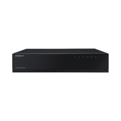 NVR DE 12 MEGAPÍXEL CON WISENET WAVE EMBEBIDO / INCLUYE 4 LICENCIAS / 2TB INCLUIDOS / 16 CANALES / 16 PUERTOS POE+ / H.265 & WISESTREAM / E/S DE ALARMA-Nvrs-Hanwha Techwin Wisenet-WRN-1610S-2TB-Bsai Seguridad & Controles