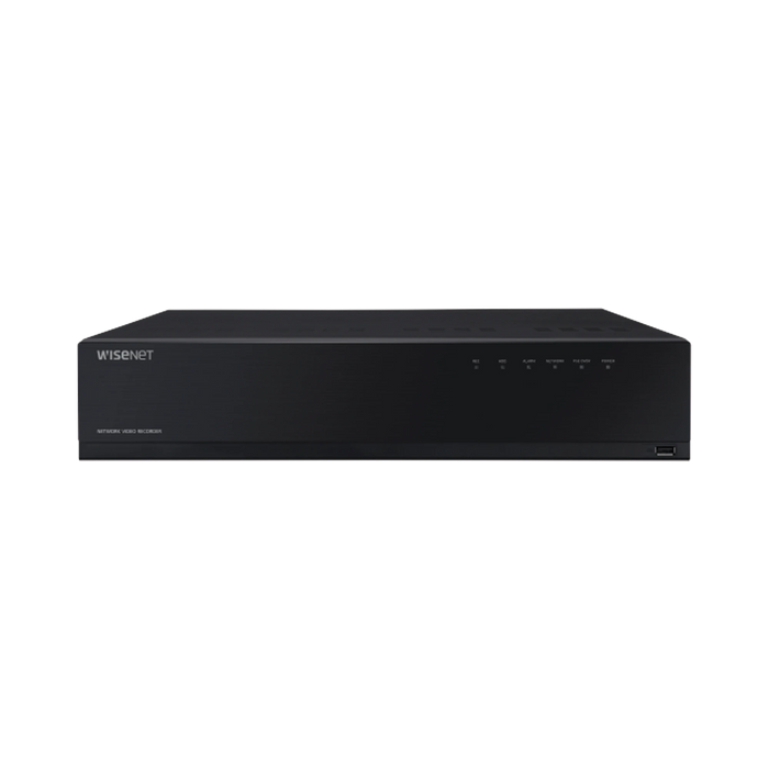 NVR DE 12 MEGAPÍXEL CON WISENET WAVE EMBEBIDO / INCLUYE 4 LICENCIAS / 8TB INCLUIDOS / 16 CANALES / 16 PUERTOS POE+ / H.265 & WISESTREAM / E/S DE ALARMA-Cámaras IP y NVRs-Hanwha Techwin Wisenet-WRN-1610S-8TB-Bsai Seguridad & Controles