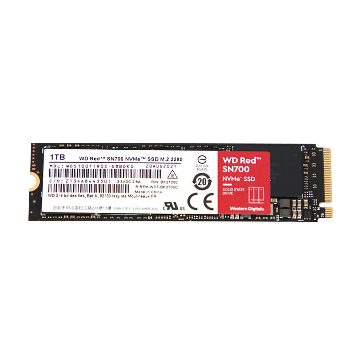 SSD WESTERN DIGITAL WD RED WDS100T1ROC 1TB NVME PCIE DE 3RA GENERACIÓN 3430 MB/S-Memorias SD y MicroSD-WESTERN DIGITAL-Bsai Seguridad & Controles