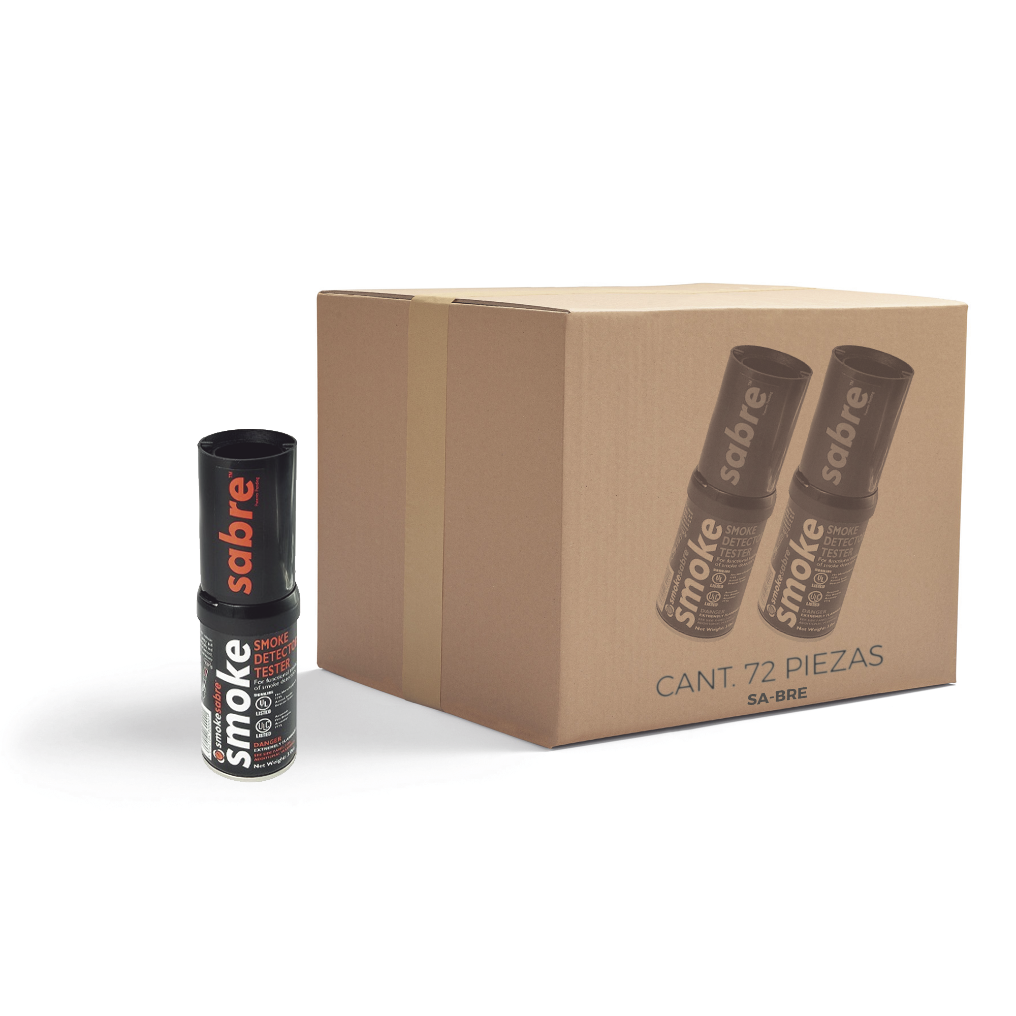 CAJA DE 72 LATAS DE HUMO SINTÉTICO EN AEROSOL PARA PROBAR DETECTORES DE HUMO (USO MANUAL)