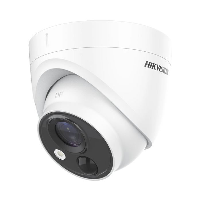 TURRET FLASH TURBOHD (LED BLANCOS INTERMITENTES) / PIR (EVITA FALSAS ALARMAS) / 2 MEGAPIXEL (1080P) / 20 MTS IR EXIR / LENTE 2.8 MM / IP67 / SALIDA DE ALARMA-Cámaras-HIKVISION-DS-2CE71D0T-PIRLO-Bsai Seguridad & Controles