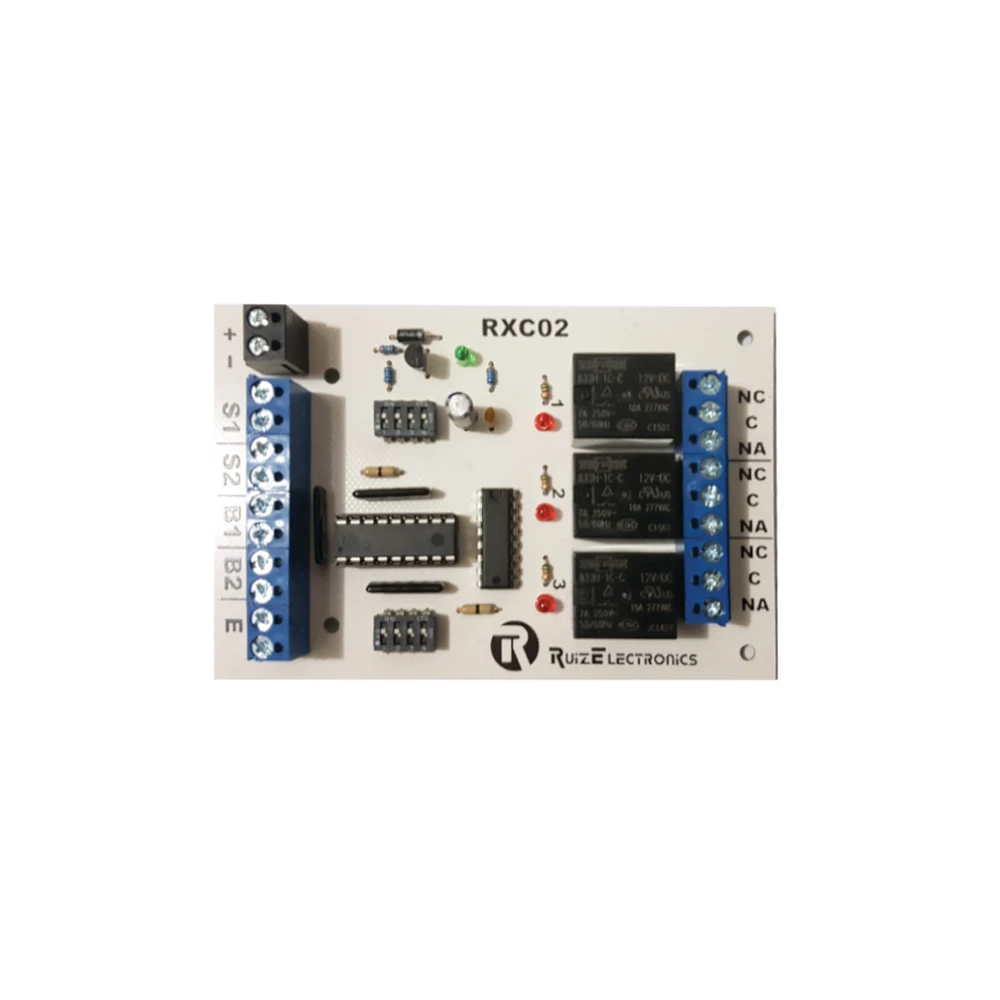 TARJETA PARA CONTROL DE ESCLUSAS PARA 2 PUERTAS CON TEMPORIZADOR EN DESBLOQUEO Y BLOQUEO/ ENTRADA PARA BOTÓN DE EMERGENCIA/ SALIDA DE EMERGENCIA-Acceso-RUIZ ELECTRONICS-Bsai Seguridad & Controles