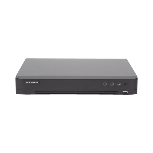 (ACUSENSE / EVITA FALSAS ALARMAS) DVR 4 MEGAPIXEL / 8 CANALES TURBOHD + 4 CANALES IP / 1 BAHÍA DE DISCO DURO / AUDIO POR COAXITRON / SALIDA DE VÍDEO EN FULL HD-Dvrs-HIKVISION-IDS-7208HQHI-M1/S(C)-Bsai Seguridad & Controles