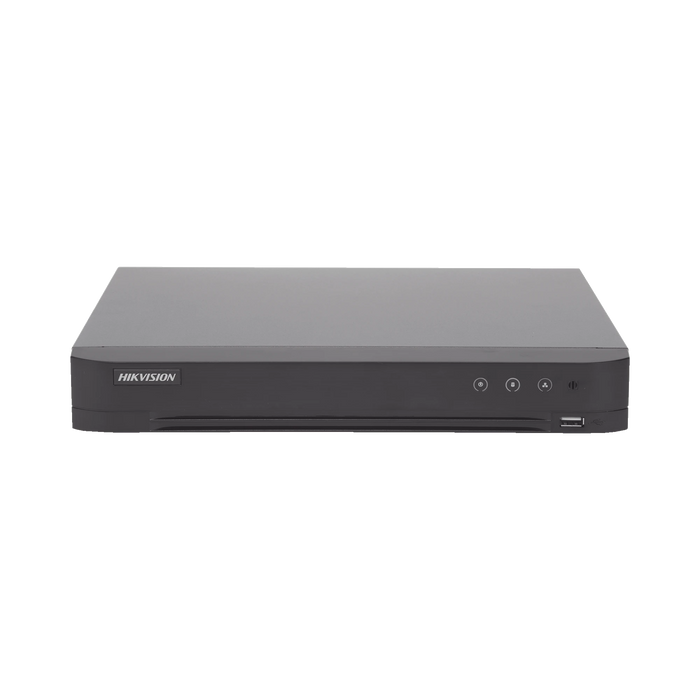 (ACUSENSE / EVITA FALSAS ALARMAS) DVR 4 MEGAPIXEL / 8 CANALES TURBOHD + 4 CANALES IP / 1 BAHÍA DE DISCO DURO / AUDIO POR COAXITRON / SALIDA DE VÍDEO EN FULL HD-Dvrs-HIKVISION-IDS-7208HQHI-M1/S(C)-Bsai Seguridad & Controles