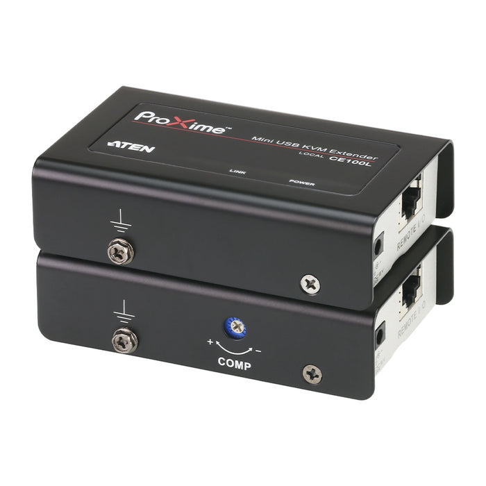 MINI CONSOLA EXTENSORA USB VGA CAT5 USB DE HASTA 320 PIES /W/(EE.UU./REINO UNIDO/UE/SALIDA) ADP. ATEN-ProAV-ATEN-CE100-Bsai Seguridad & Controles