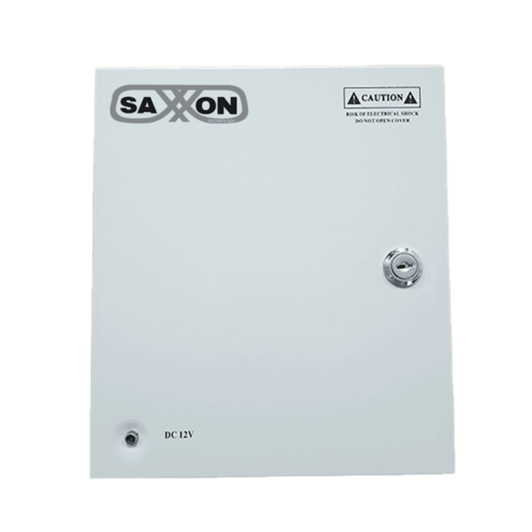 SAXXON SX5A6CH - FUENTE DE PODER PROFESIONAL 12 VCD / 6 CANALES / 0.6 AMPERES POR CANAL / PROTECCIÓN CONTRA SOBRECARGAS / LED INDICADOR DE FUNCIONAMIENTO-Fuentes con Distribuidor-SAXXON-Bsai Seguridad & Controles