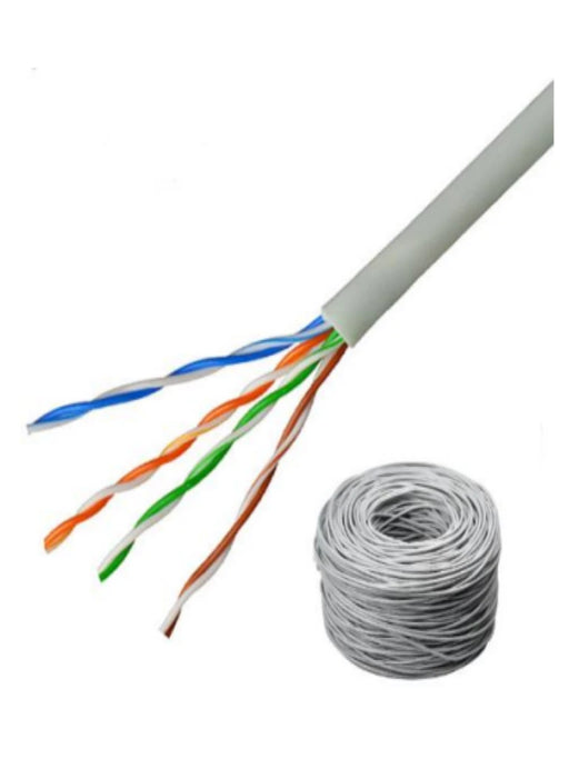 SAXXON OUTP5ECOP100BC - CABLE UTP 100% COBRE / CATEGORIA 5E / COLOR BLANCO / INTERIOR / 100 MTS / FLUKE TEST / REDES / VIDEO / 4 PARES/-Cable-SAXXON-TVD119130-Bsai Seguridad & Controles