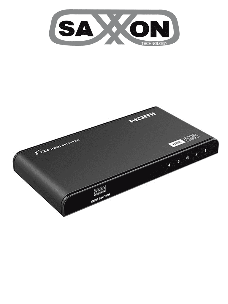 SAXXON LKV314HDR-V2.0 - DIVISOR HDMI 4K DE 1 ENTRADA Y 4 SALIDAS/ RESOLUCIÓN 4K X 2K ULTRA HD/ 1080P FULL HD/ SOPORTA HDR Y AJUSTE DE RESOLUCIÓN EDID/ SALIDAS DE VIDEO COMBINADAS EN 4K Y 1080P/ DISTANCIA DE HASTA 10 METROS EN ENTRADA Y SALIDAS/-Divisores / Splitters-SAXXON-Bsai Seguridad & Controles