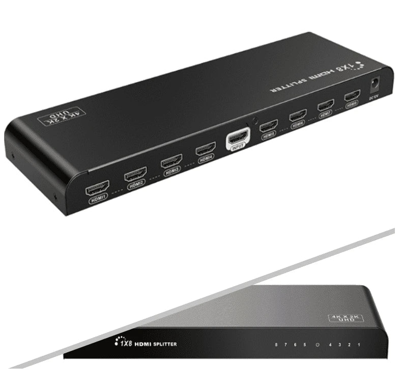 SAXXON LKV318HDR-V2.0 - DIVISOR DE VIDEO HDMI DE 1 ENTRADA Y 8 SALIDAS/ SOPORTA RESOLUCIÓN ULTRA HD 4K&2K @30 HZ/ DISTANCIA DE 10 METROS EN ENTRADA Y SALIDA/ SWITCH EDID/-Divisores / Splitters-SAXXON-Bsai Seguridad & Controles