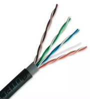 SAXXON OUTPCAT5ECOPEXT100 - BOBINA DE 100 METROS DE CABLE UTP CAT5E 100% COBRE/ EXTERIOR CON DOBLE FORRO/ COLOR NEGRO/ IDEAL PARA CABLEADO DE REDES DE DATOS Y VIDEO/-Cable-SAXXON-Bsai Seguridad & Controles