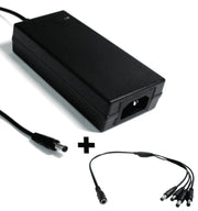 SAXXON PSU1205DPAQD - PAQUETE DE FUENTE DE PODER DE 12 VCC 5 AMPERES + DIVISOR PARA 4 CAMARAS/ IDEAL PARA EQUIPOS DE ALTO CONSUMO/ PARA USOS MULTIPLES: SISTEMAS DE CCTV, ACCESO, ASISTENCIA, ETC/ CERTIFICACIÓN UL/-Fuentes de Poder y Adaptadores-SAXXON-Bsai Seguridad & Controles
