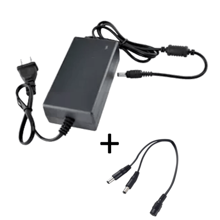 SAXXON SW001202SXF52PAQDIV - FUENTE DE PODER REGULADA 12VCD 2 AMPER + 1 DIVISOR DE ENERGÍA 2 CONECTORES MACHO-Fuentes de Poder y Adaptadores-SAXXON-Bsai Seguridad & Controles