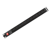 SAXXON SXPDU12P16A- BARRA PDU CON 12 CONTACTOS INDIVIDUALES , 16 AMP , 120V , 1UR , PROTECCIÓN CONTRA RAYOS , ALEACIÓN DE ALUMINIO-Barras Multiconectores-SAXXON-Bsai Seguridad & Controles
