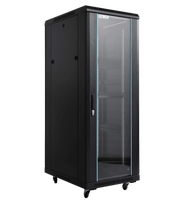 SAXXON SXR32U6632S - GABINETE DE PISO 32UR, NEGRO, PUERTA DE VIDRIO TEMPLADO, 160X60X60 CM, BASE CON 2 VENTILADORES 110V #TVCSAX-Gabinetes Piso / Pared-SAXXON-Bsai Seguridad & Controles