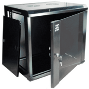 SBETECH GNLPAR16URP - GABINETE DE PARED DE 16UR, 600X600X850 MM CON PANELES LATERALES DESMONTABLES, PUERTA DELANTERA DE CRISTAL TEMPLADO DE 5MM Y PUERTA TRASERA DE ACERO SPCC DE 1.2MM.