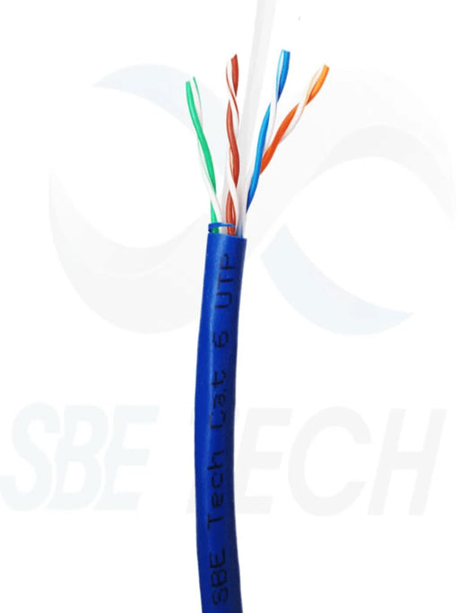 SBE TECH SBE-UTPC6UCERT-BL-NP - CABLE UTP CAT6/ 100% COBRE/CAJA 305 METROS/ COLOR AZUL/ 23 AWG/ SEPARADOR CENTRAL/-Cable-SBE TECH-SBT2640008-Bsai Seguridad & Controles