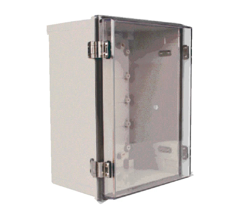 SBETECH TR15015090 - GABINETE DE PLÁSTICO PARA EXTERIORES CON CUBIERTA TRANSPARENTE / 150 ALTO X 150 ANCHO X 90 PROFUNDO (MM)-Gabinetes-SBE TECH-Bsai Seguridad & Controles