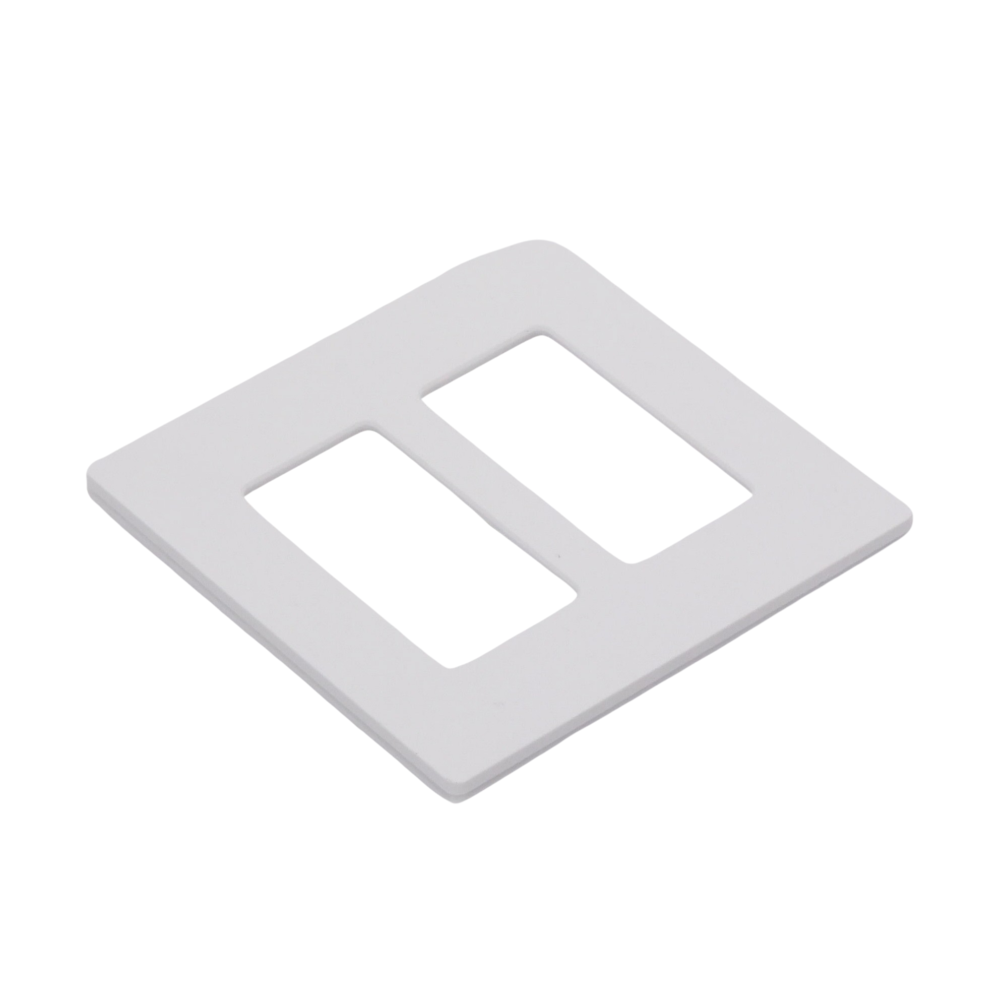 TAPA COLOR BLANCO SATIN SNOW PARA INTERRUPTOR O DIMMER LUTRON, 2 GANG, LIMPIO Y MODERNO