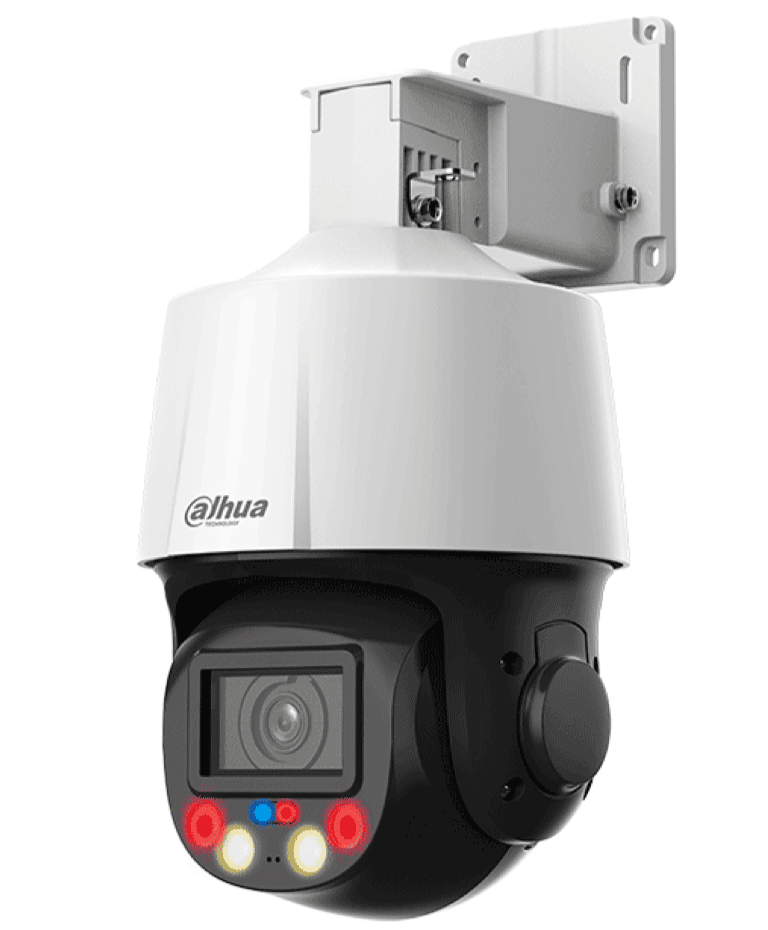 DAHUA SD3E405DB-GNY-A-PV1 - CAMARA IP PTZ DE 4 MP TIOC DE 5X DE ZOOM OPTICO/ ILUMINACIÓN DUAL INTELIGENTE/ DISUASIÓN ACTIVA CON LUZ ROJA Y AZUL/ IR DE 50 METROS/ MICRÓFONO Y ALTAVOZ INTEGRADO/ AUDIO 2 VÍAS/ RANURA PARA MICROSD/ IP66/ POE-PTZ-DAHUA-Bsai Seguridad & Controles