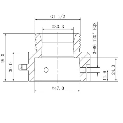 DAHUA PFA111 - ADAPTADOR PARA BRAZO DE PARED PFB300W O MONTAJE EN TECHO PFB300C COMPATIBLE CON PTZ SD63 / SD65 / SD6A-Soporte y Montaje-DAHUA-DHT0430010-Bsai Seguridad & Controles