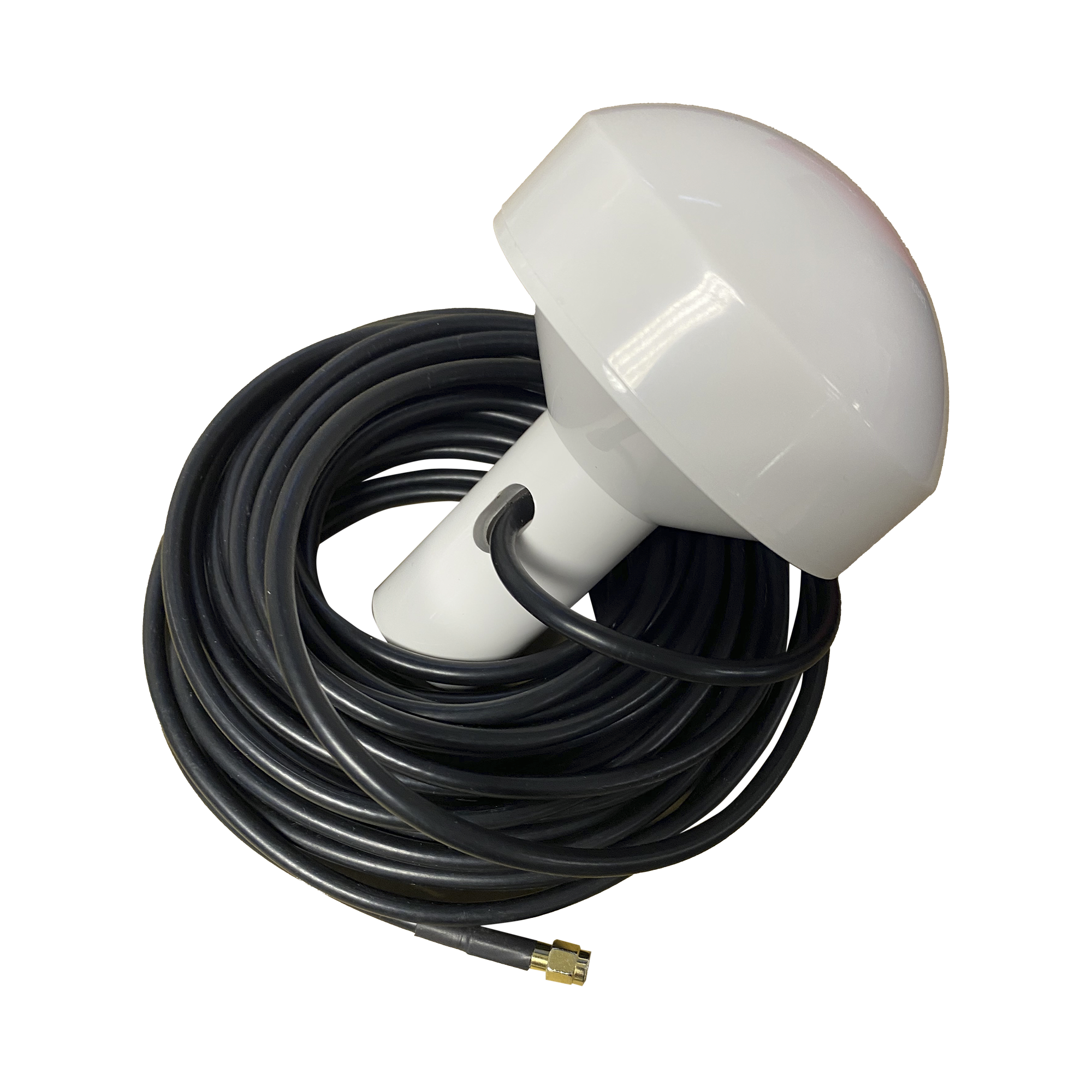 ANTENA MARINA DE GPS CON CONECTOR SMA- MACHO EN FRECUENCIA 1575.42 MHZ DE 28 DBI. INCLUYE SOPORTE ROTATIVO