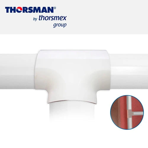 SECCION "T" PARA DUCTHO 3 Y 4 FT THORSMAN 9440-02001 COLOR BLANCO, BOLSA 1 PZA, RESISTENCIA A LA HUMEDAD Y ATMÓSFERA CORROSIVA, ALTA RIGIDEZ, MATERIAL AUTO-EXTINGUIBLE-Canalizacion-THORSMAN-Bsai Seguridad & Controles