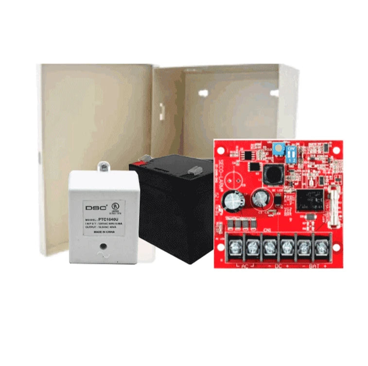 SECO-LARM KIT FUENTE DE PODER 2 - KIT DE PODER CONTIENE 1 FUENTE DE PODER DE 2.5 AMP, BATERIA DE RESPALDO, TRANSFORMADOR Y GABINETE-Accesorios - Alarmas-SECO-LARM-SEC1220005-Bsai Seguridad & Controles