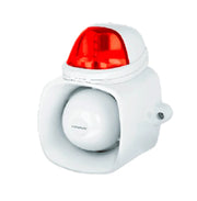 SECO-LARM SH816SSQR- SIRENA AUTÓNOMA DE 9~15 V CC DE 120 DB . ALTAVOZ DE 25W CON ENTRADA DE AUDIO PARA EMISIÓN DE MENSAJES, SALIDA ANTISABOTAJE INTEGRADA, IP65. LENTE ROJA.-Sirenas-SECO-LARM-SEC1190008-Bsai Seguridad & Controles