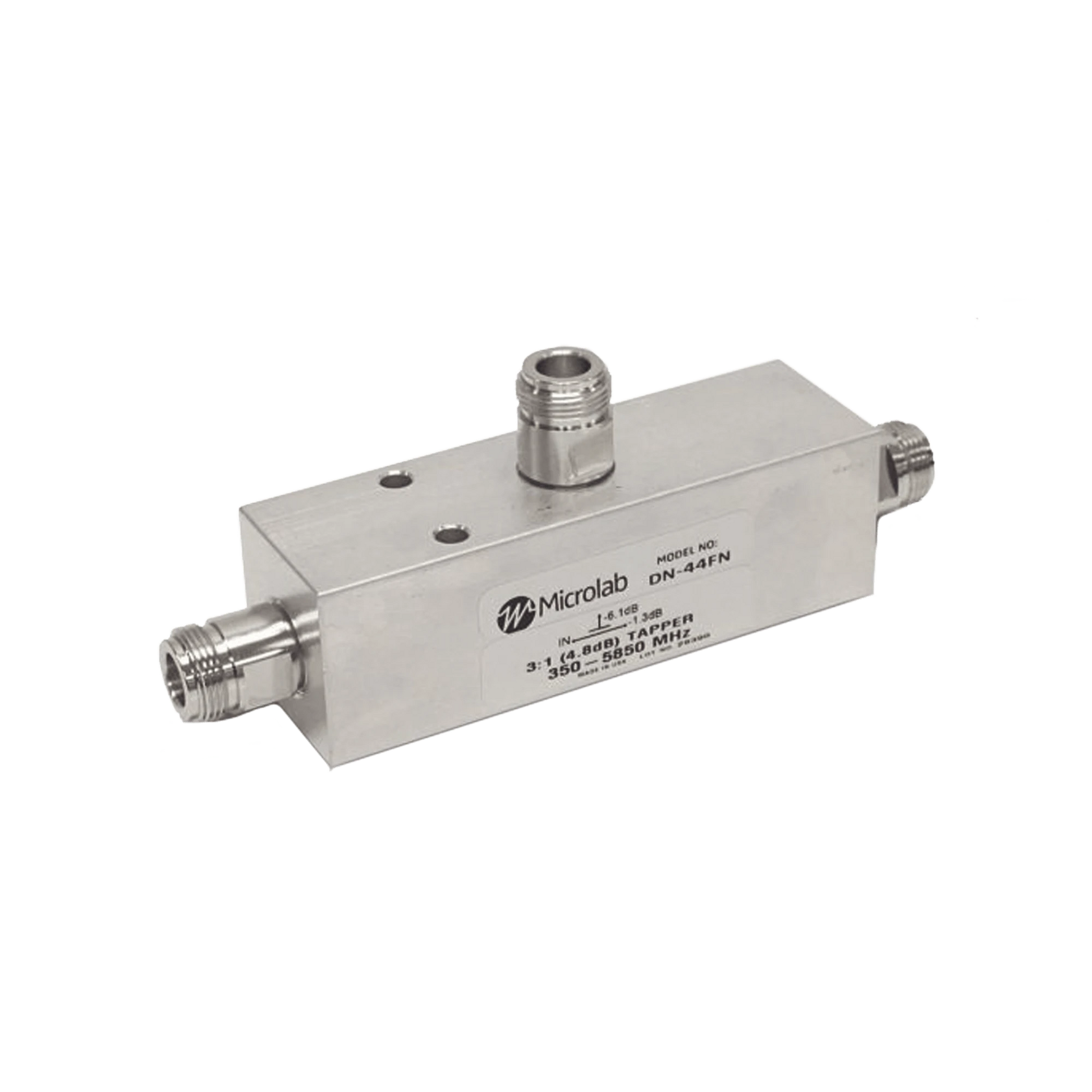 SEPARADOR 10DB (10:1) TAP 350-5930MHZ 500W -161DBC 4.3-10 IP67 .-Cobertura Celular 5G, 4G, 3G y Voz-MICROLAB-Bsai Seguridad & Controles