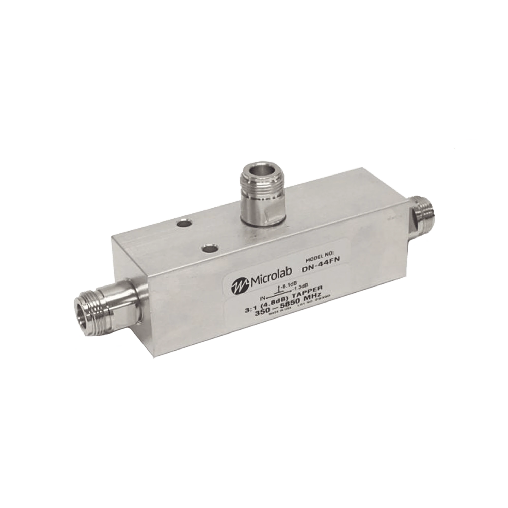 SEPARADOR 10DB (10:1) TAP 350-5930MHZ 500W -161DBC 4.3-10 IP67 .-Cobertura Celular 5G, 4G, 3G y Voz-MICROLAB-Bsai Seguridad & Controles