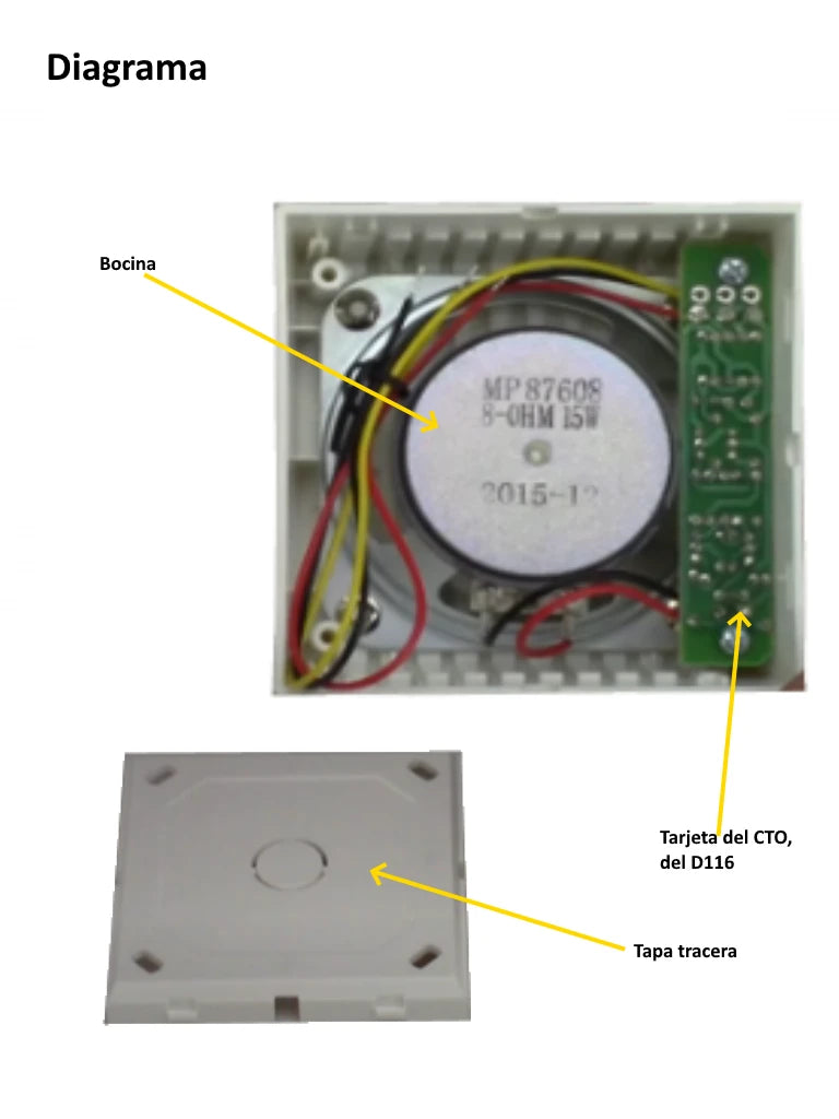 BOSCH I_D116 - SIRENA PARA INTERIOR / COMPATIBLE CON PANELES DE ALARMA BOSCH / RISCO / DSC / IHORN /SERIE B-Accesorios - Alarmas-BOSCH-RBM109007-Bsai Seguridad & Controles