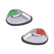 SET DE LUCES DE NAVEGACIÓN VERTICALES EN CARCASA CROMADA EN COLOR ROJO/VERDE PARA EMBARCACIONES A MOTOR DE HASTA 20 METROS-Soluciones Marinas-PERKO-Bsai Seguridad & Controles