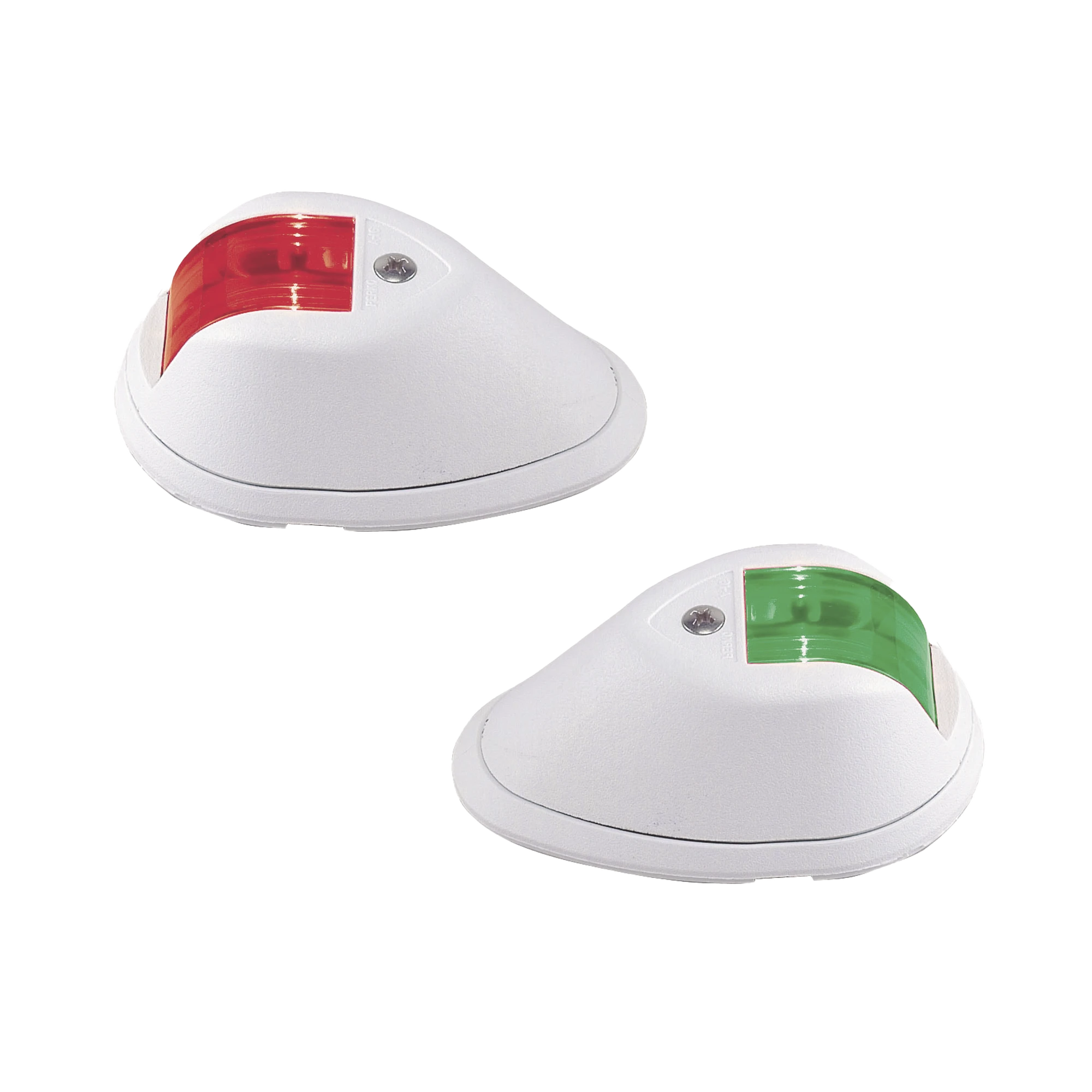 SET DE LUCES DE NAVEGACIÓN VERTICALES ROJO / VERDE CON CARCASA EN COLOR BLANCO PARA EMBARCACIONES A MOTOR DE MENOS DE 20 METROS-Soluciones Marinas-PERKO-Bsai Seguridad & Controles