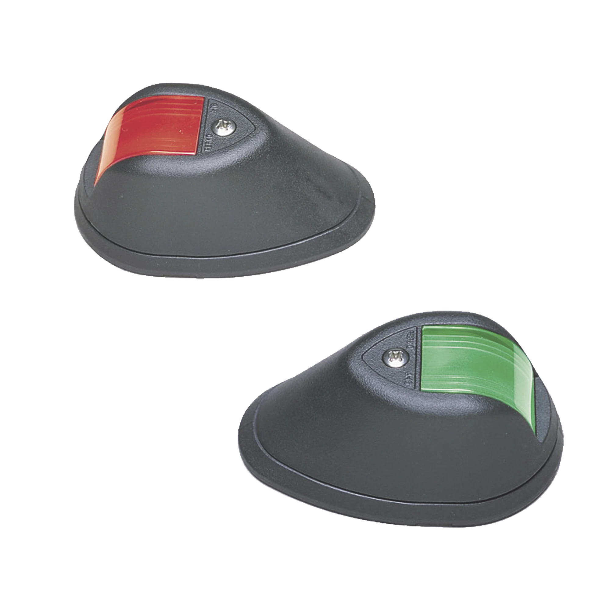 SET DE LUCES DE NAVEGACIÓN VERTICALES ROJO / VERDE CON CARCASA EN COLOR NEGRO PARA EMBARCACIONES A MOTOR DE MENOS DE 20 METROS-Soluciones Marinas-PERKO-Bsai Seguridad & Controles