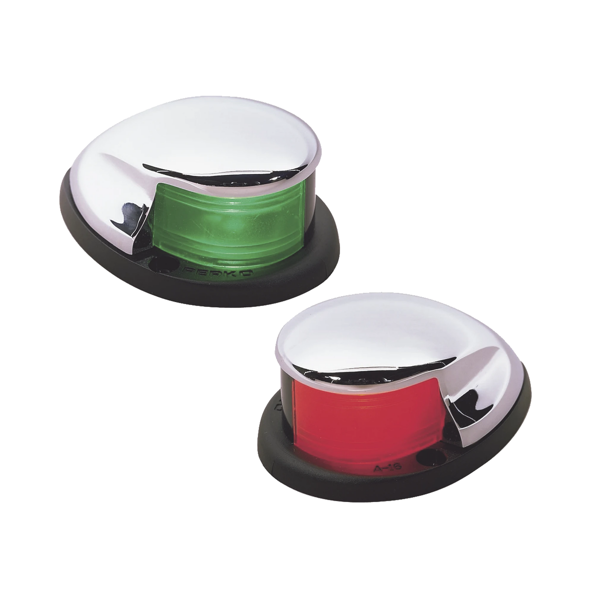 SET DE LUCES LATERALES DE MONTAJE HORIZONTAL CON CARCASA CROMADA PARA EMBARCACIONES A MOTOR DE MENOS DE 20 METROS-Soluciones Marinas-PERKO-0228-DP0-CHR-Bsai Seguridad & Controles