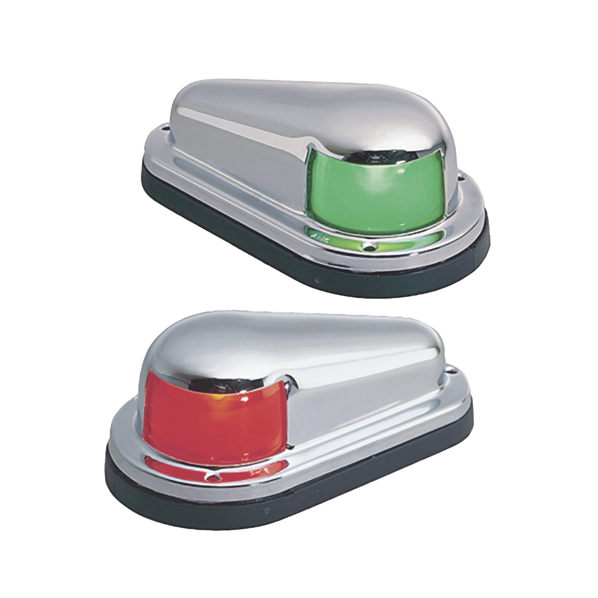 SET DE LUCES LATERALES DE MONTAJE HORIZONTAL CON CARCASA DE ACERO PARA EMBARCACIONES A VELA O A MOTOR DE MENOS DE 12 METROS-Soluciones Marinas-PERKO-Bsai Seguridad & Controles