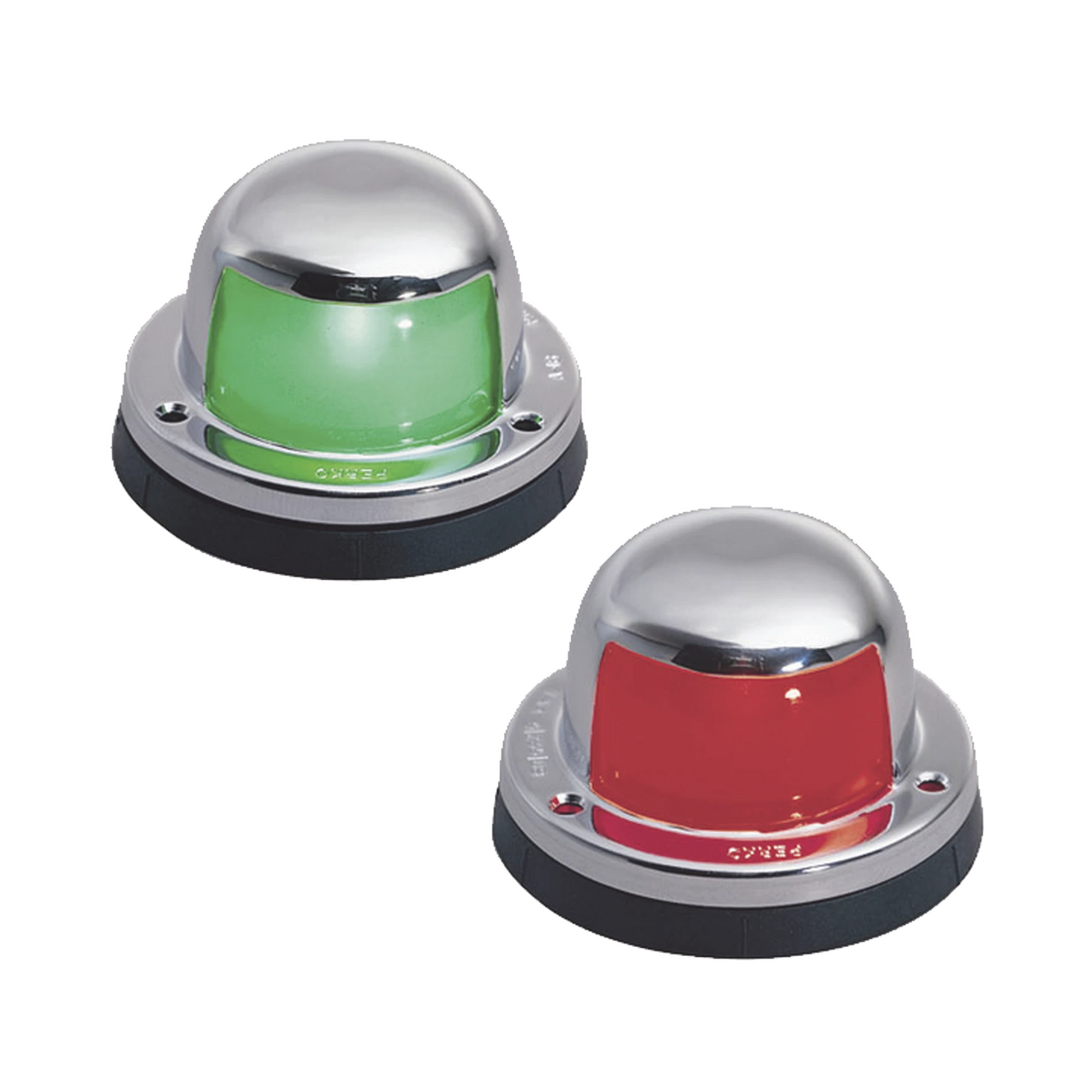 SET DE LUCES LATERALES DE MONTAJE HORIZONTAL EN CARCASA DE ACERO INOXIDABLE PARA TODO TIPO DE EMBARCACIÓN MENORES DE 12 METROS-Soluciones Marinas-PERKO-Bsai Seguridad & Controles