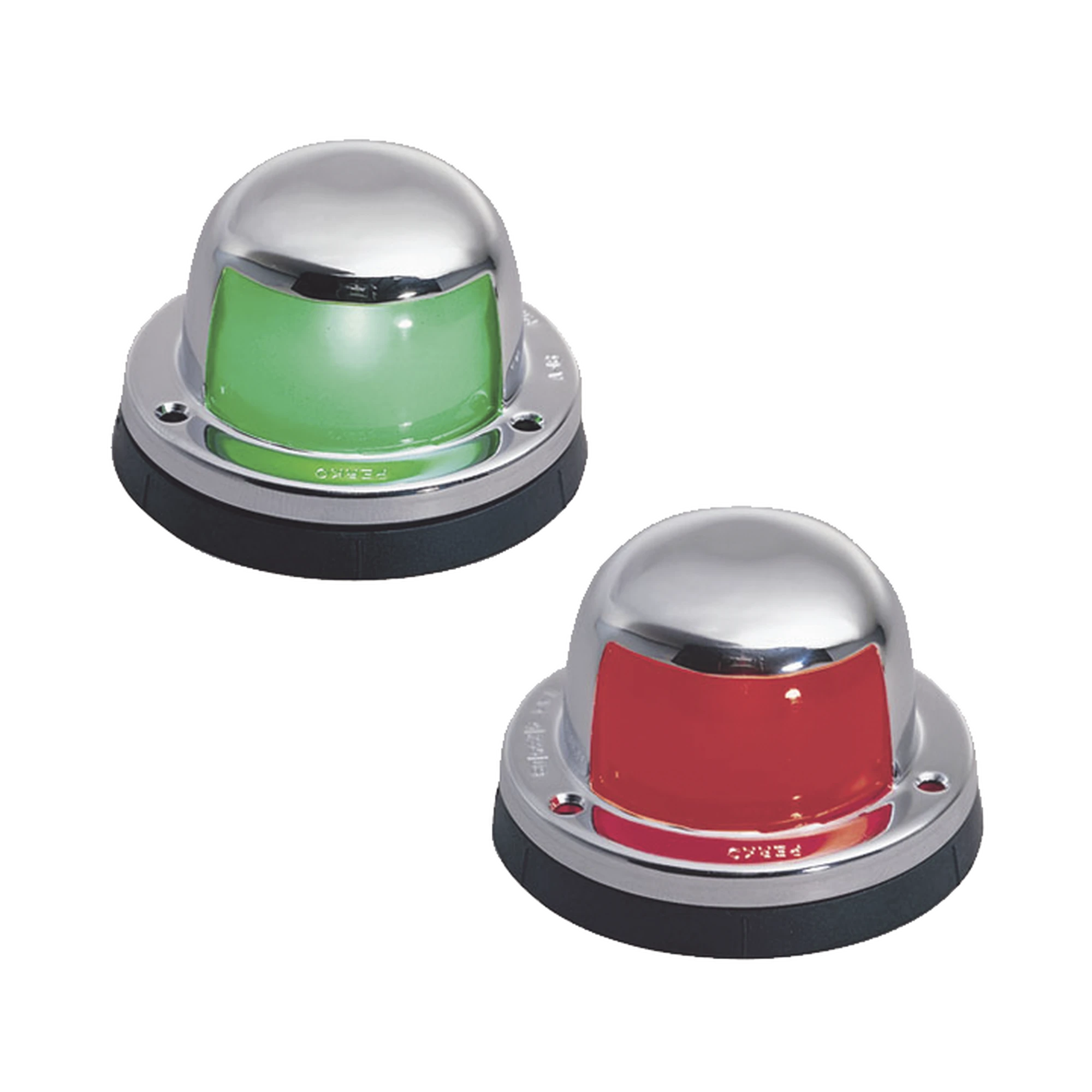 SET DE LUCES LATERALES DE MONTAJE HORIZONTAL EN CARCASA DE ACERO INOXIDABLE PARA TODO TIPO DE EMBARCACIÓN MENORES DE 12 METROS-Soluciones Marinas-PERKO-Bsai Seguridad & Controles